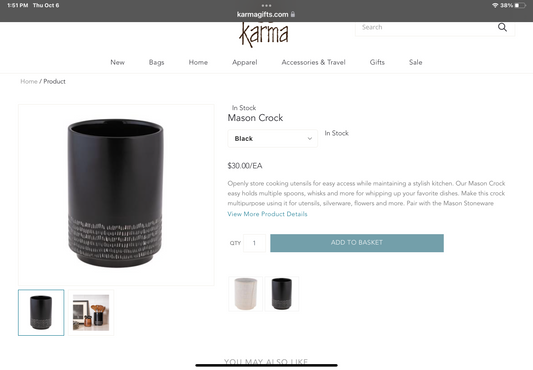 Black Utensil Holder