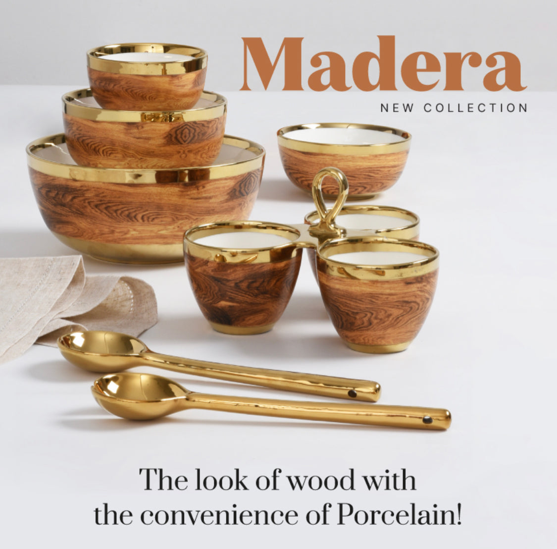 Gold Porcelain Servers