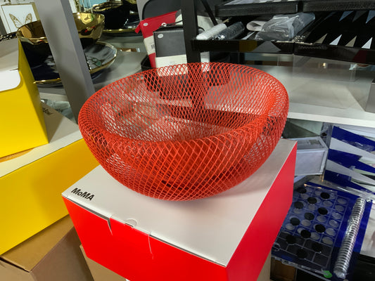 Wire Mesh Bowl Red