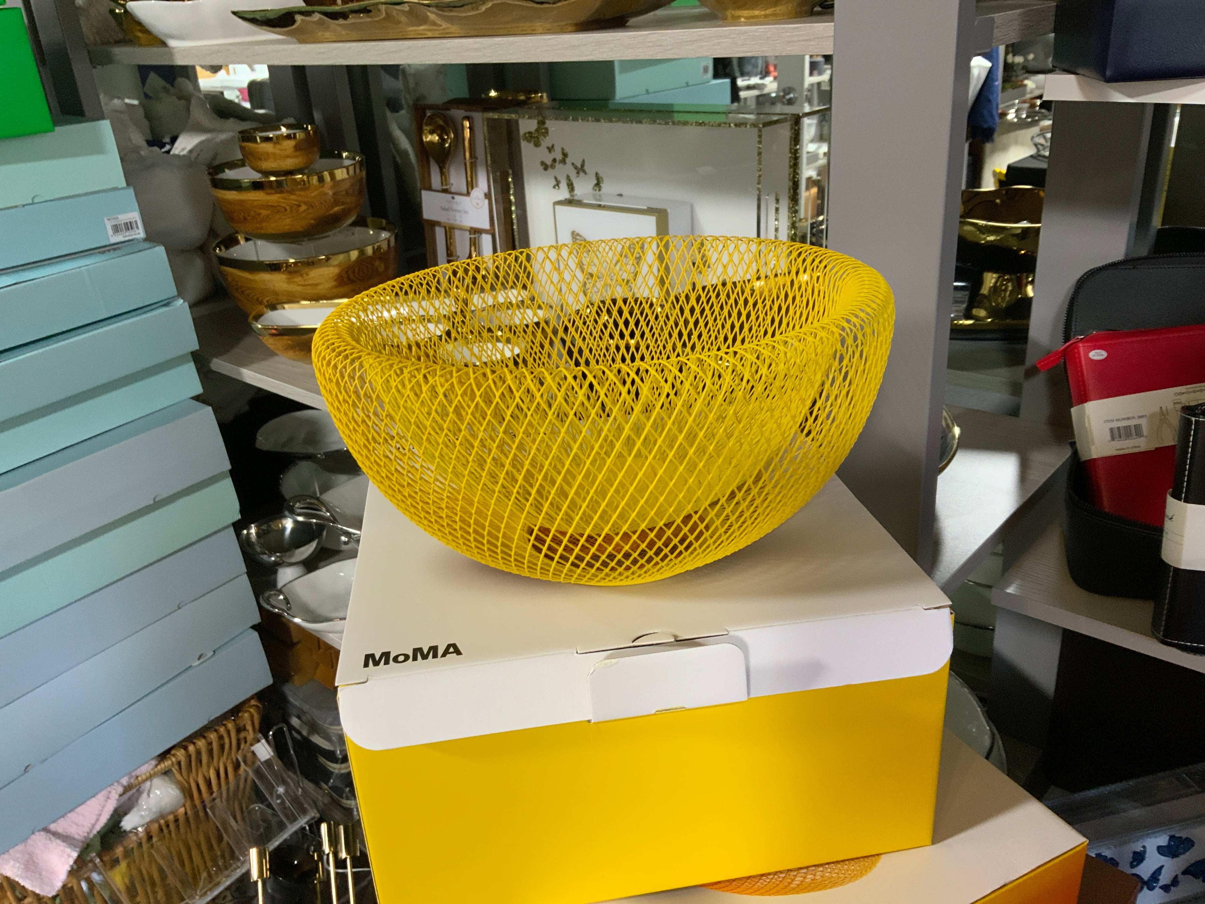 Wire Mesh Bowl Yellow