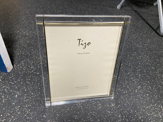 8 X 10 Lucite Frame-Gold Metal Design